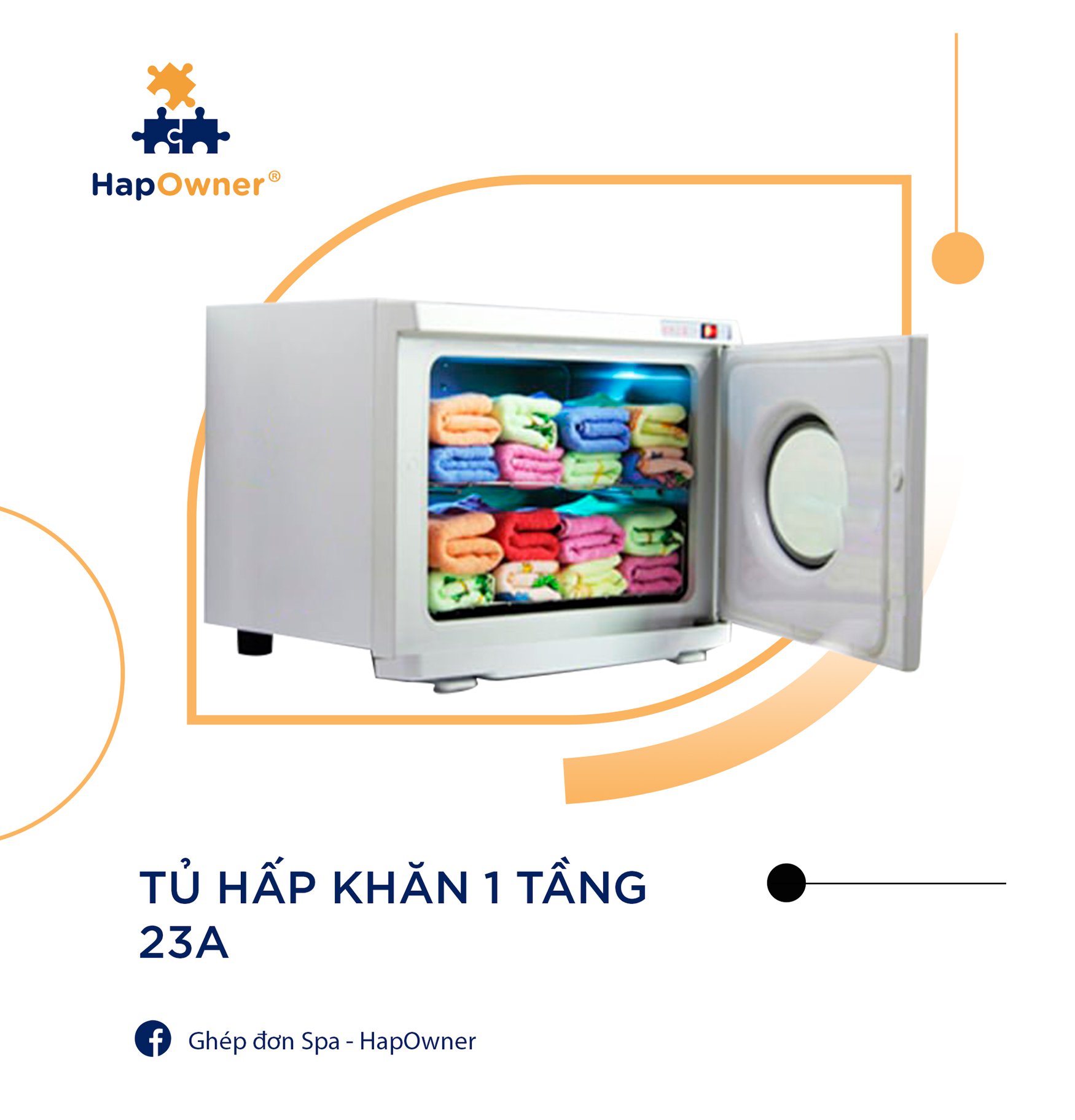 Tủ hấp khăn 1 tầng 23A được cung cấp bởi HapOwner