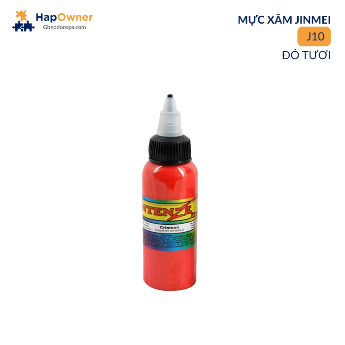 J10: Mực xăm  Intenze J10  60ml/14màu Jinmei