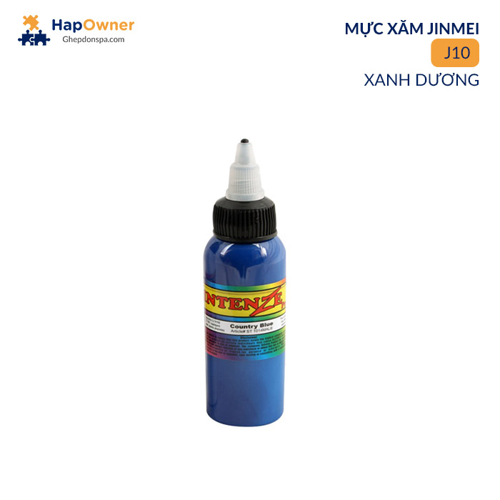 J10: Mực xăm  Intenze J10  60ml/14màu Jinmei