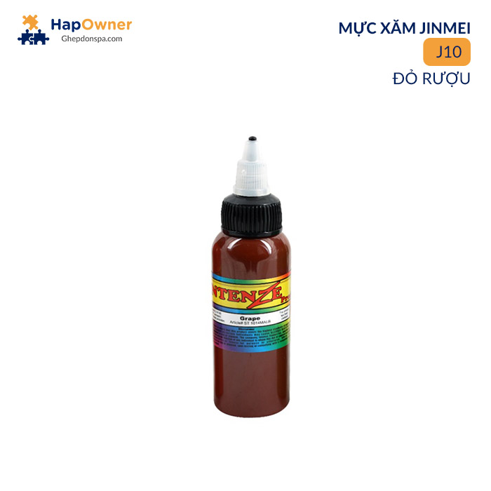 J10: Mực xăm  Intenze J10  60ml/14màu Jinmei