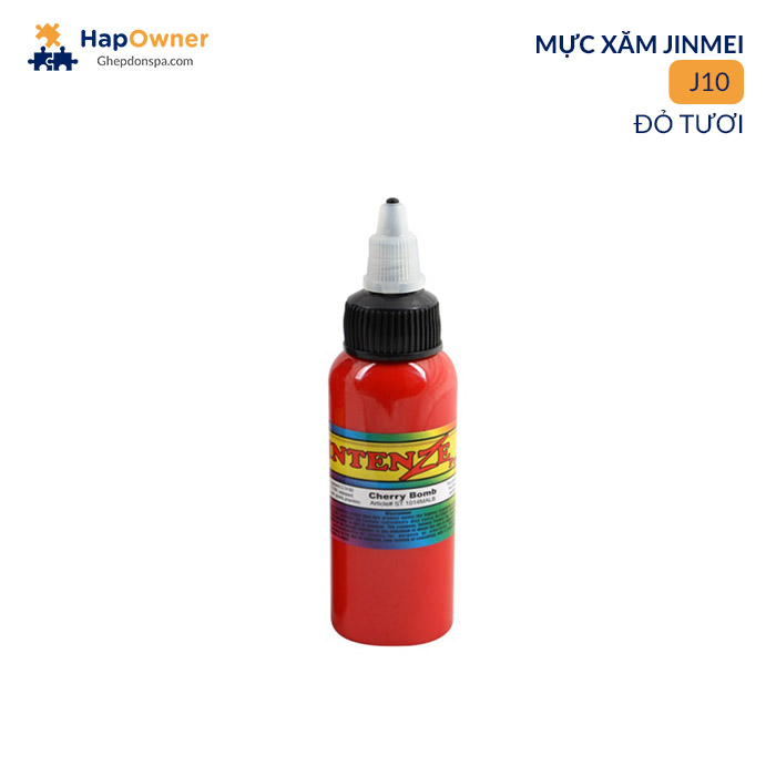 J10: Mực xăm  Intenze J10  60ml/14màu Jinmei