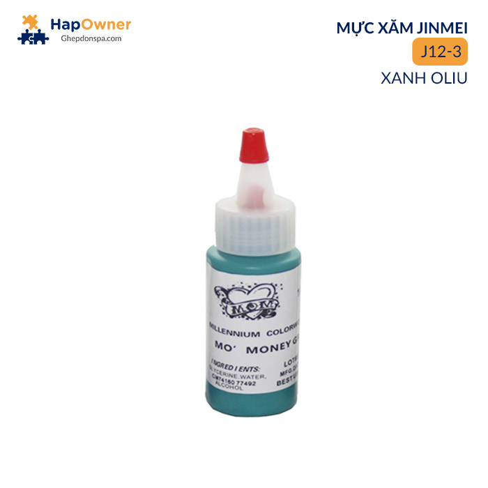 J12-3: Mực xăm MOM  J12-3  30ml/16màu Jinmei