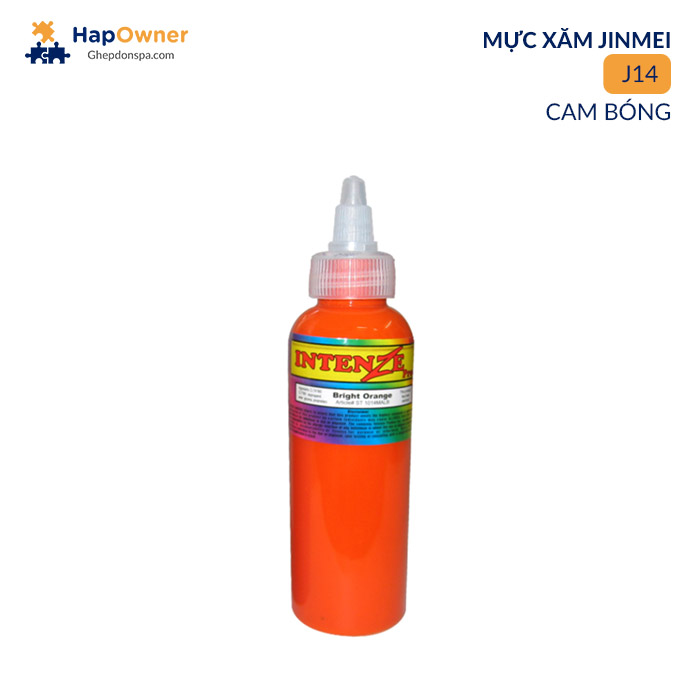 J14: Mực xăm  Intenze J14 120ml/ 14màu Jinmei