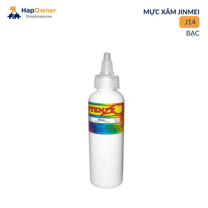 J14: Mực xăm  Intenze J14 120ml/ 14màu Jinmei