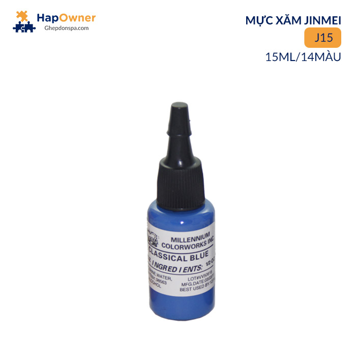 J15: Mực xăm MOM J15 15ml/14màu Jinmei