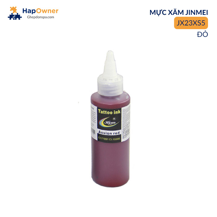 JX23XS5: Mực xăm HWS JX23XS5 250ml/20màu Jinmei